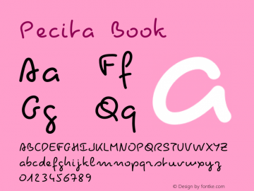 Pecita Book Version 4.2 Font Sample