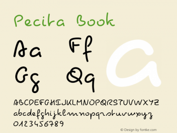 Pecita Book Version 4.2 Font Sample