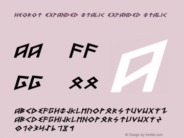 Heorot Expanded Italic Expanded Italic 001.000图片样张