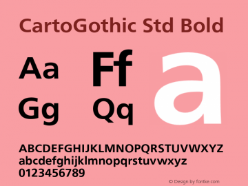 CartoGothic Std Bold Version 1.061图片样张