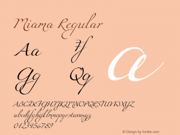 Miama Regular 0.3 Font Sample