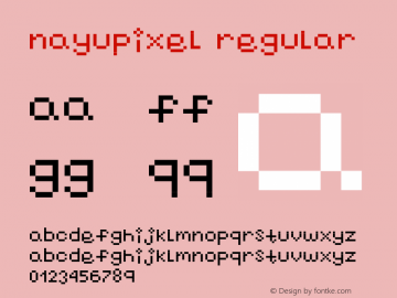 nayupixel Regular 1.0图片样张