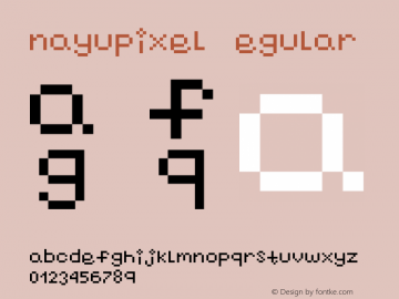 nayupixel Regular 1.0图片样张