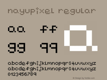nayupixel Regular 1.0图片样张
