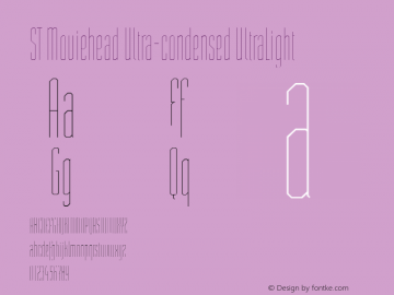 ST Moviehead Ultra-condensed UltraLight Version 1.000图片样张