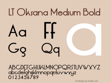 LT Oksana Medium Bold Version 1.00 February 18, 2009, initial release图片样张