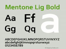 Mentone Lig Bold Version 2.005图片样张