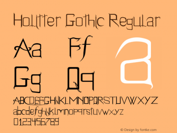 Holitter Gothic Regular Version 1.1图片样张