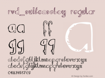 RvD_SUITCASEBOY Regular Version 1.0 Font Sample