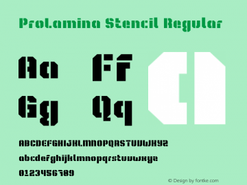 ProLamina Stencil Regular Version 1.0图片样张