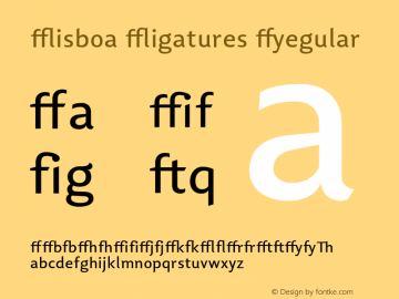 Lisboa Ligatures Regular OTF 1.0;PS 001.000;Core 116;AOCW 1.0 161图片样张