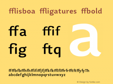 Lisboa Ligatures Bold OTF 1.0;PS 001.000;Core 116;AOCW 1.0 161 Font Sample