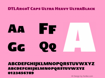 DTLArgoT Caps Ultra Heavy UltraBlack 001.000 Font Sample