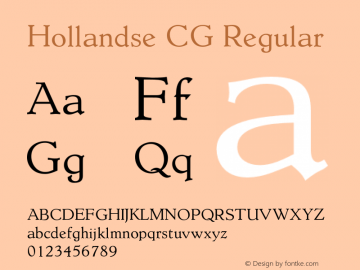 Hollandse CG Regular Version 4.540;PS 004.054;Core 1.0.38图片样张