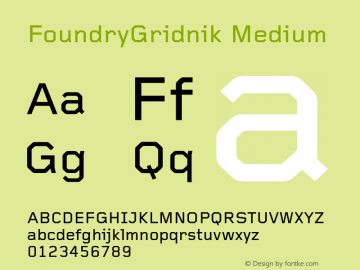 FoundryGridnik Medium 001.000 Font Sample