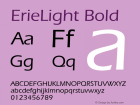 ErieLight Bold v1.0c Font Sample