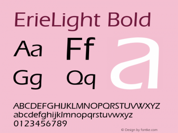 ErieLight Bold 1.0 Wed Nov 18 00:47:04 1992 Font Sample