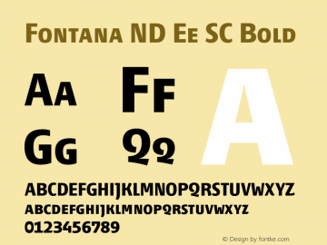 Fontana ND Ee SC Bold Version 001.002 Font Sample