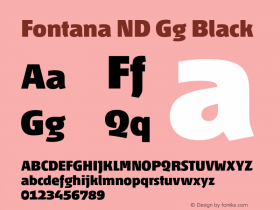 Fontana ND Gg Black Version 001.002 Font Sample