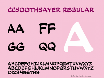 CCSoothsayer Regular Version 1.101;PS 001.001;hotconv 1.0.38 Font Sample