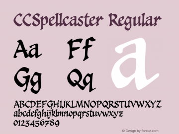 CCSpellcaster Regular 001.000 Font Sample