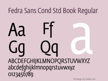 Fedra Sans Cond Std Book Regular Version 2.1; 2006图片样张