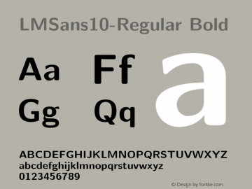 LMSans10-Regular Bold Version 1.010;PS 1.010;hotconv 1.0.49;makeotf.lib2.0.14853 Font Sample