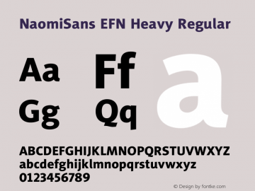 NaomiSans EFN Heavy Regular Version 1.000;PS 001.000;hotconv 1.0.38 Font Sample
