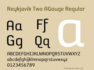 Reykjavik Two AGauge Regular OTF 1.0;PS 001.000;Core 116;AOCW 1.0 161图片样张