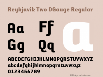 Reykjavik Two DGauge Regular OTF 1.0;PS 001.000;Core 116;AOCW 1.0 161图片样张