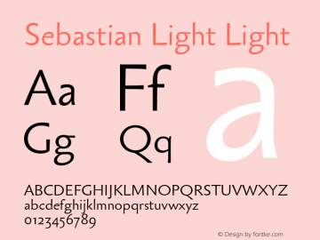 Sebastian Light Light 001.000 Font Sample