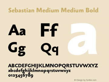 Sebastian Medium Medium Bold 001.000 Font Sample