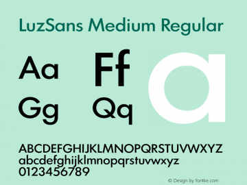 LuzSans Medium Regular 001.000 Font Sample