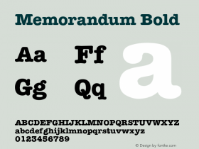 Memorandum Bold v1.0c图片样张