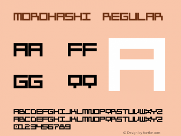 Morohashi Regular Version 1.0 Font Sample