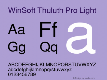 WinSoft Thuluth Pro Light Version 1.0 Font Sample
