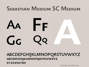 Sebastian Medium SC Medium 001.000 Font Sample