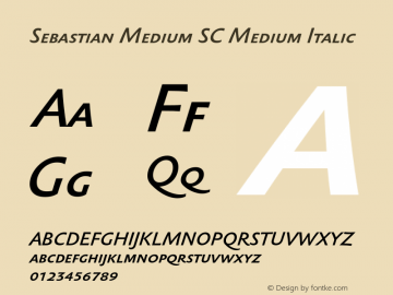 Sebastian Medium SC Medium Italic 001.000 Font Sample