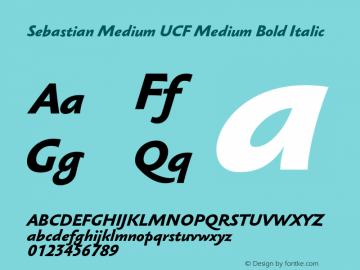 Sebastian Medium UCF Medium Bold Italic 001.000 Font Sample