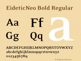 EideticNeo Bold Regular OTF 1.0;PS 001.000;Core 116;AOCW 1.0 161图片样张