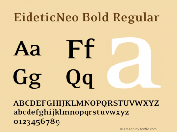 EideticNeo Bold Regular OTF 1.0;PS 001.000;Core 116;AOCW 1.0 161图片样张