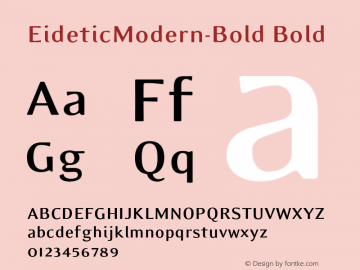 EideticModern-Bold Bold OTF 1.0;PS 001.000;Core 116;AOCW 1.0 161图片样张