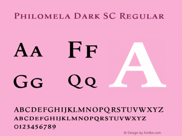 Philomela Dark SC Regular OTF 1.0;PS 001.000;Core 116;AOCW 1.0 161图片样张