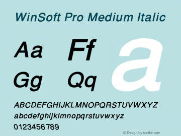 winsoftpro medium font
