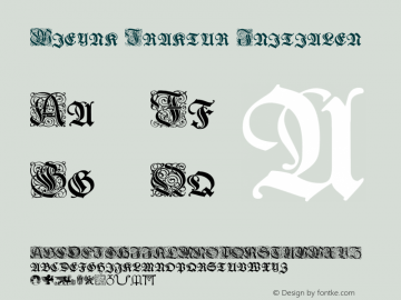 Wieynk Fraktur Initialen Version 3.1; 2002 Font Sample
