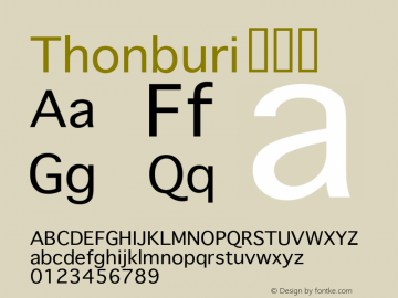 Thonburi 常规体 10.5d5e1 Font Sample