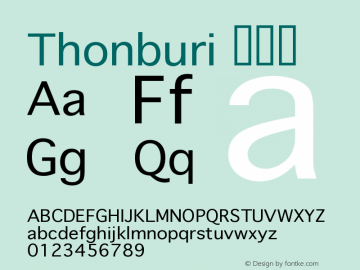 Thonburi 常规体 10.7d7e1 Font Sample