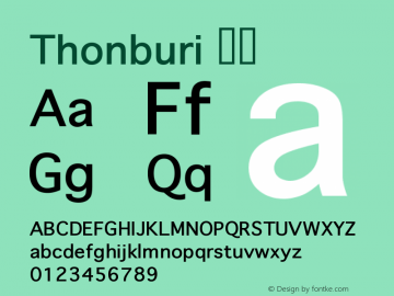 Thonburi 粗体 10.7d8e1 Font Sample