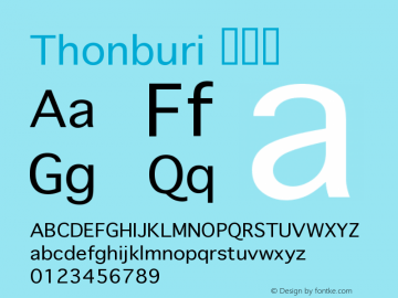 Thonburi 常规体 10.7d8e1 Font Sample