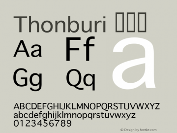 Thonburi 常规体 10.9d11e1 Font Sample